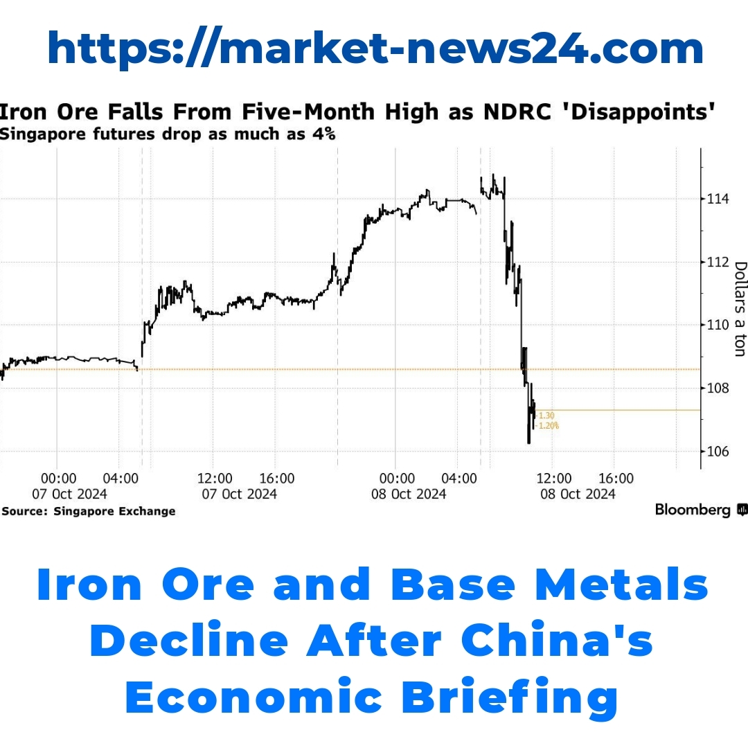 Iron Ore and Base Metals Decline After China’s Economic Briefing