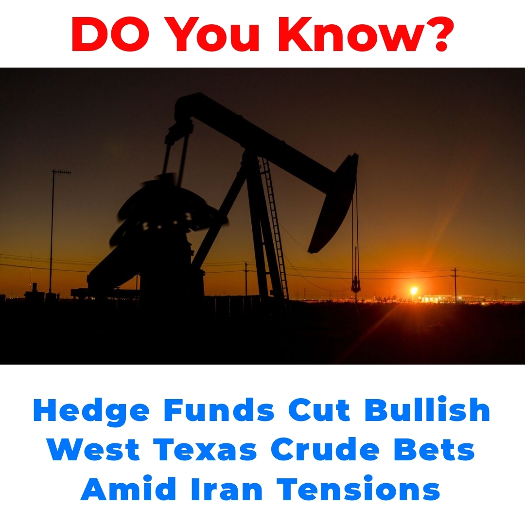 Hedge Funds Cut Bullish West Texas Crude Bets Amid Iran Tensions