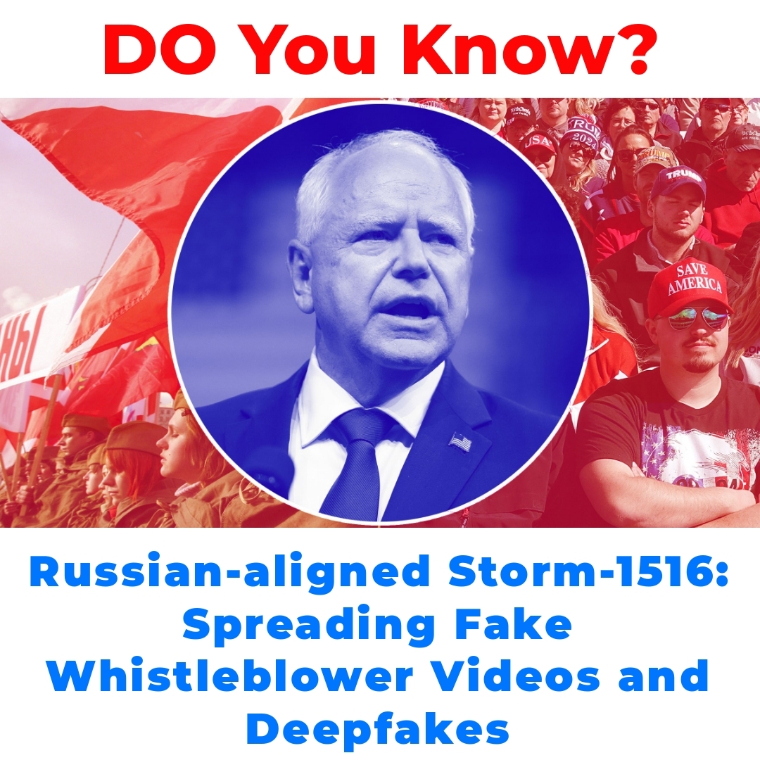 Russian-aligned Storm-1516: Spreading Fake Whistleblower Videos and Deepfakes