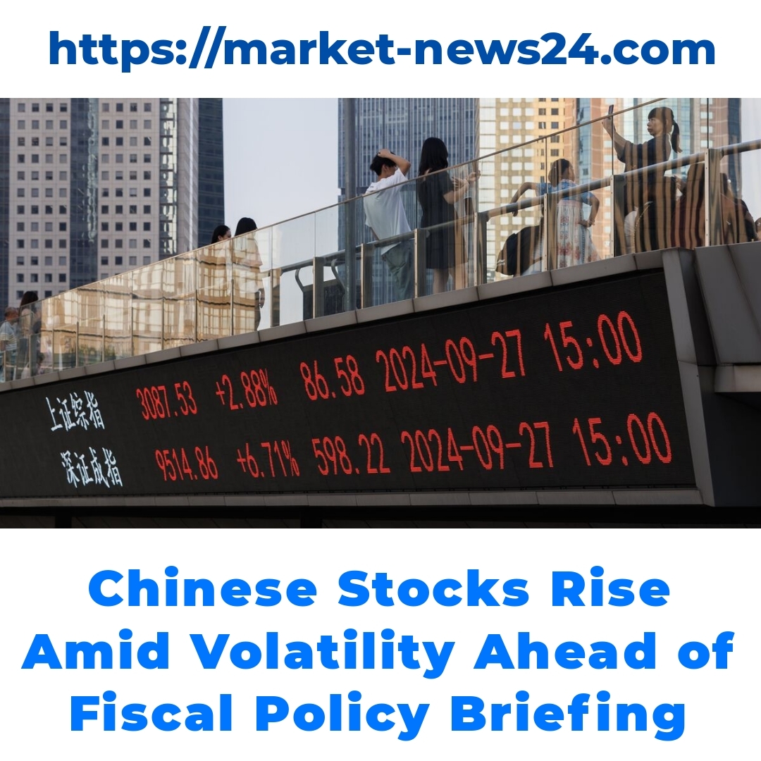 Chinese Stocks Rise Amid Volatility Ahead of Fiscal Policy Briefing