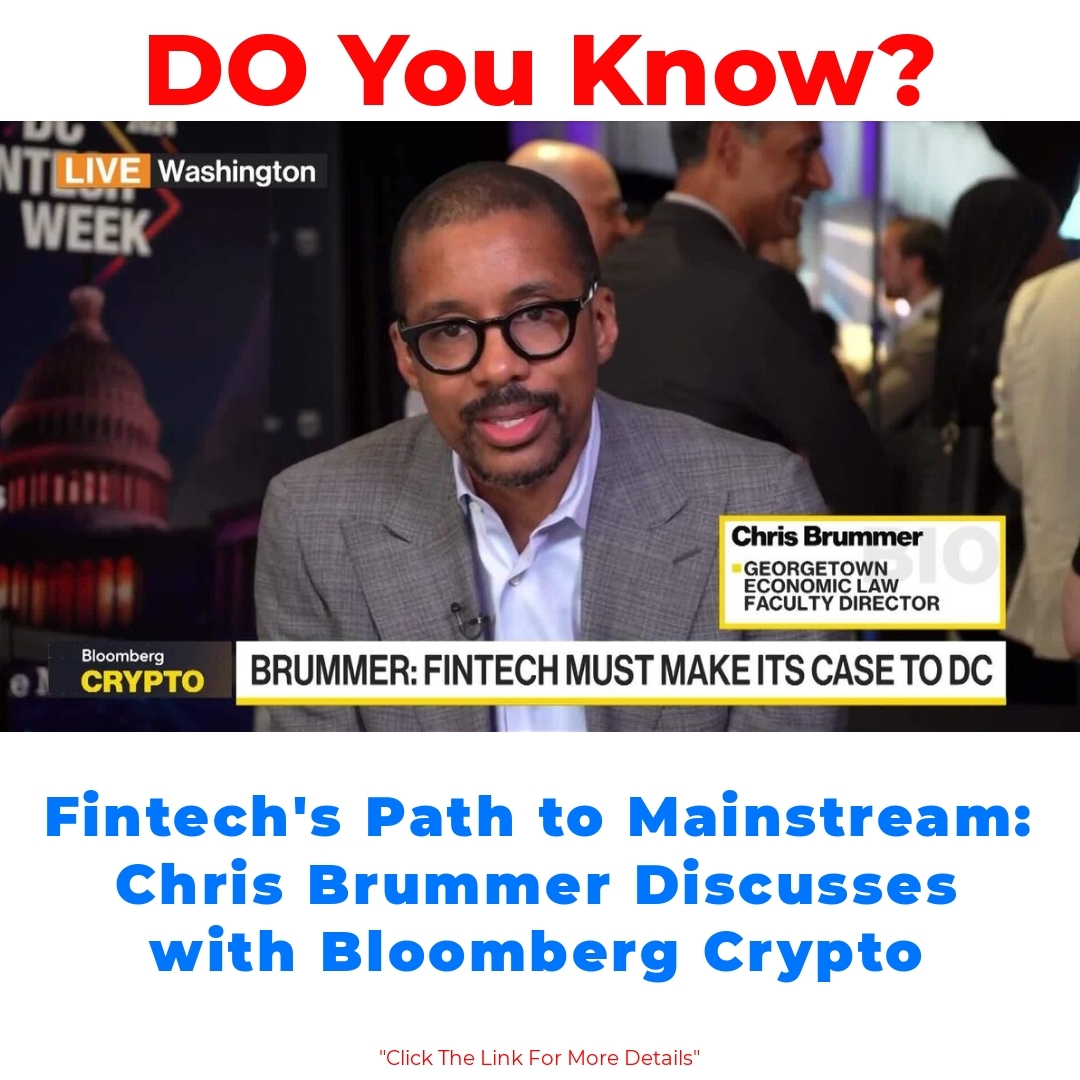 Fintech’s Path to Mainstream: Chris Brummer Discusses with Bloomberg Crypto

#Fintech #Blockchain #Cryptocurrency #DigitalAssets #Regulation #Innovation #CryptoMarket