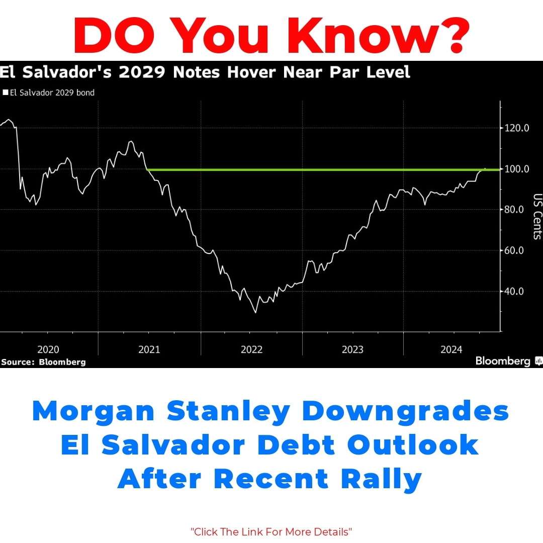 Morgan Stanley Downgrades El Salvador Debt Outlook After Recent Rally