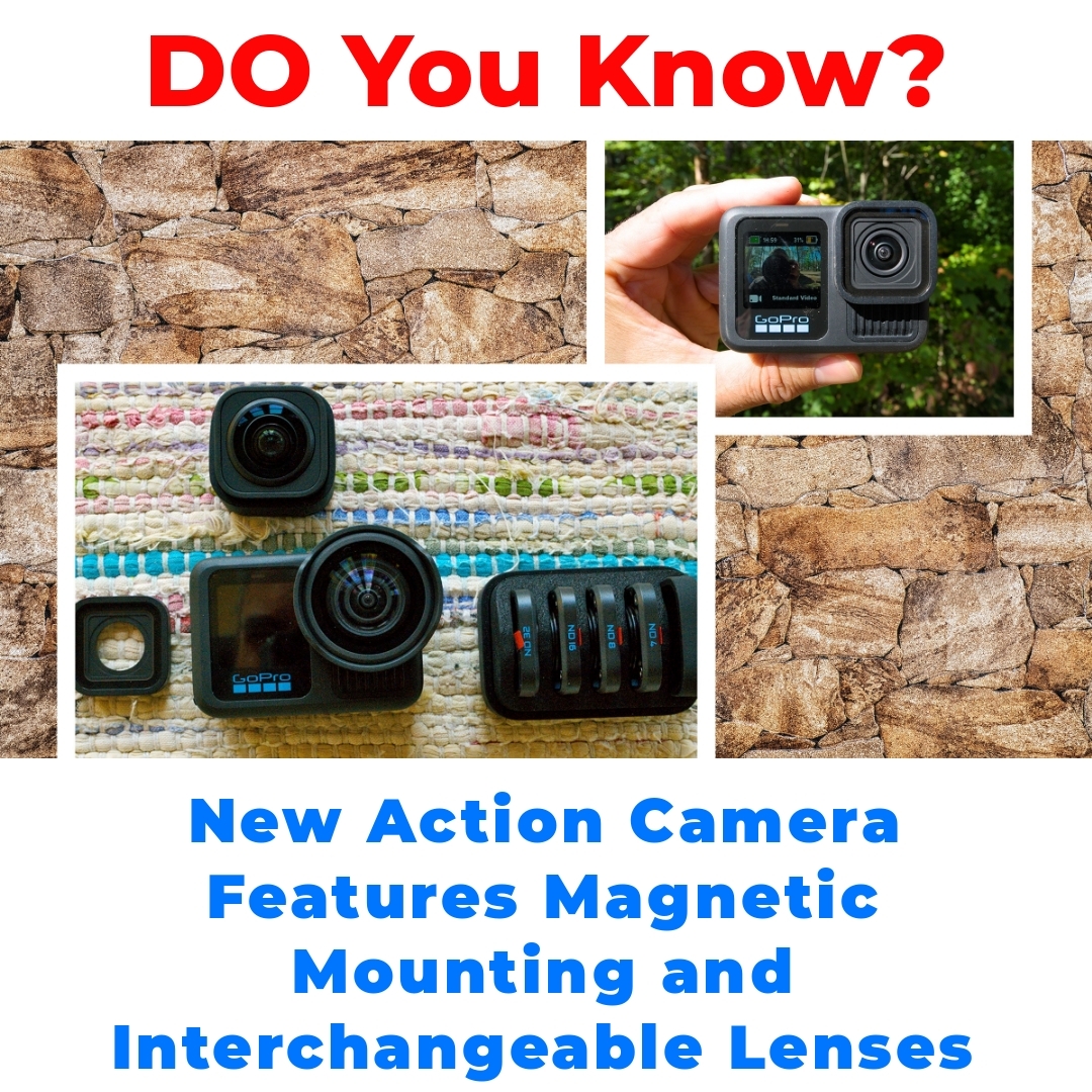 New Action Camera Features Magnetic Mounting and Interchangeable Lenses