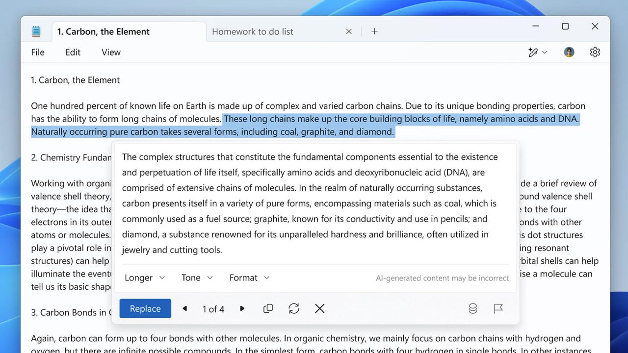 Microsoft introduces AI-powered Rewrite feature in Notepad, transforming text with customizable edits, now available for Windows Insiders.