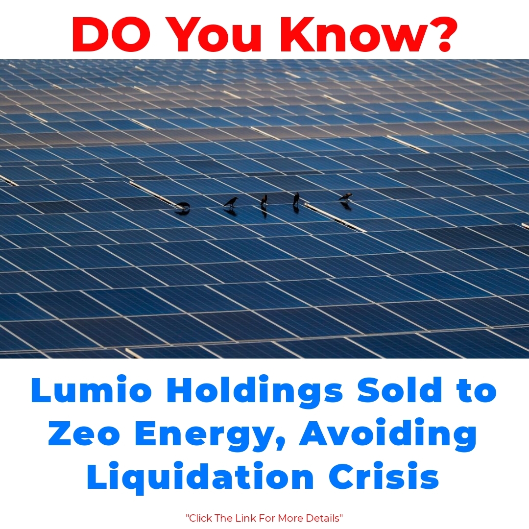 Lumio Holdings Sold to Zeo Energy, Avoiding Liquidation Crisis